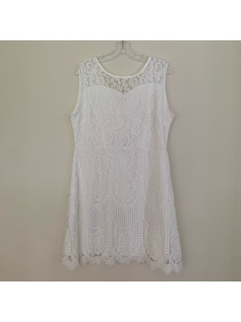 Mslg Round Neck V-Back Wedding Guest Floral Lace A Line Dress NEW - Picture 5 of 14